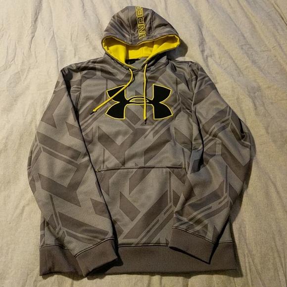 Under Armour Other - Under Armour Hoodie Medium Gray/Yellow